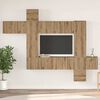 vidaXL TV Cabinet Set 10 pcs Artisan oak 30.5 x 30 x 90 cm