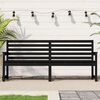 vidaXL Garden Bench Black 203.5x48x91.5 cm Solid Wood Pine