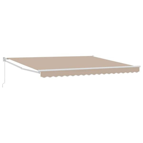 vidaXL Retractable Awning Beige 400 x 300 cm Polyester