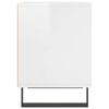 vidaXL Bedside Cabinets 2 pcs High Gloss White 40x35x50 cm Engineered Wood