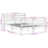 vidaXL Bed Frame with Headboard without Mattress 120x200 cm