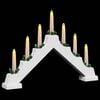 vidaXL Christmas Candle Bridge White 39.5 x 5 x 29 cm Solid Pine Wood