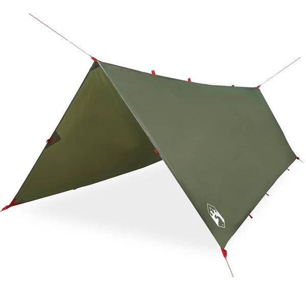 vidaXL Camping Tarp Olive Green 406x306 cm Waterproof