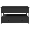 vidaXL Coffee Table Black 85x50x50 cm Engineered Wood and Metal