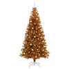 vidaXL Christmas Tree with 300 LEDs with Stand Gold 240 cm PET