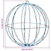 vidaXL Ball with 160 LEDs Cold white 50.5 x 50.5 x 52 cm Metal