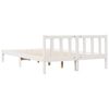 vidaXL Extra Long Bed Frame without Mattress White 160x210 cm Solid Wood Pine