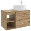 vidaXL Bathroom Furniture Set 2 pcs Artisan Oak Engineered Wood