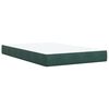 vidaXL Box Spring Bed with Mattress Dark Green 120x190 cm Small Double Velvet