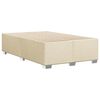 vidaXL Box Spring Bed with Mattress Cream 120x200 cm Fabric