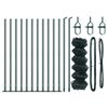 vidaXL Fence Post Green 25 x 0.4 m (40 x 40 mm mesh) Steel and PVC