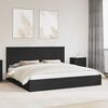 vidaXL Storage Bed with Headboard Black 200 x 200 cm Engineered Wood