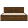 vidaXL Bed Frame without Mattress Brown Oak 140x190 cm