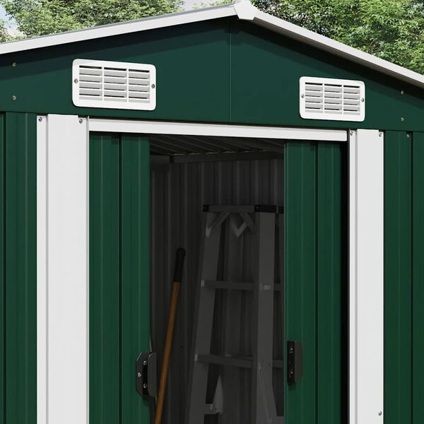 vidaXL Garden Shed Green 257x990x181 cm Galvanised steel