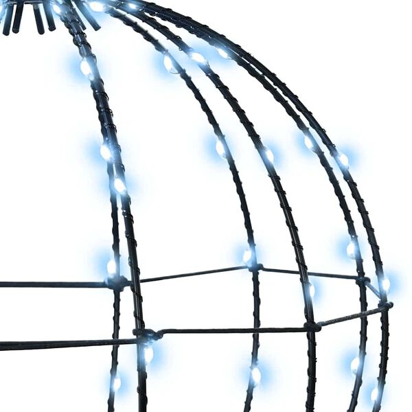 vidaXL Ball with 384 LEDs 2 pcs Cold white 60 cm Metal