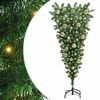 vidaXL Upside-down Artificial Pre-lit Christmas Tree with Ball Set PVC