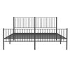 vidaXL Metal Bed Frame without Mattress with Footboard Black 200x200cm