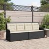 vidaXL Garden Bench Black Poly Rattan