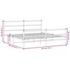 vidaXL Metal Bed Frame without Mattress with Footboard&nbsp;Black 180x200cm