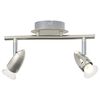 vidaXL Ceiling Spotlight with Spotlights Nickel 27 x 10 x 12 cm Metal
