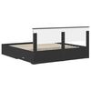 vidaXL Bed Frame Black and Silver 200 x 200 cm Engineered Wood