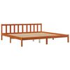 vidaXL Bed Frame without Mattress Wax Brown 200x200 cm Solid Wood Pine