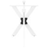 vidaXL Dining Table Leg Spider Shape White 120x68x(72-73) cm Steel