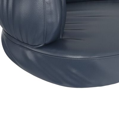 vidaXL Ergonomic Foam Dog Bed Dark Blue 75x53 cm Faux Leather