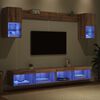 vidaXL TV Wall Units with LED 6 pcs Artisan Oak Engineered Wood