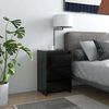 vidaXL Bed Cabinet Black 40x35x62,5 cm Engineered Wood