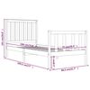 vidaXL Bed Frame without Mattress Solid Wood Small Single