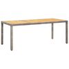 vidaXL Garden Table | Set of 3 | Grey | PE rattan | Large | Lightweight