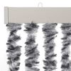 vidaXL Fly Curtain Grey and Black and White 100x220 cm Chenille