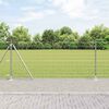 vidaXL Fence with Post Silver 0.8 x 10 m Steel