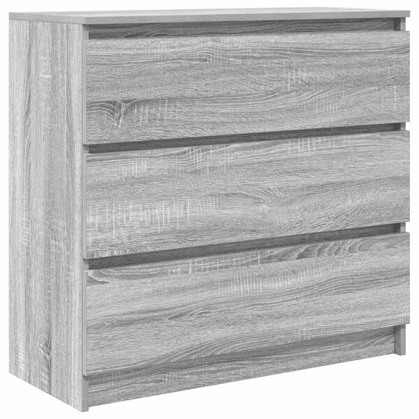 vidaXL Sideboard Grey Sonoma 80x35x76 cm Engineered Wood