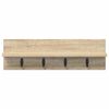vidaXL Wall-Mounted Coat Rack Sonoma Oak 60 x 10.5 x 18 cm