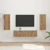 vidaXL TV Cabinet Set Wall-mounted 2 pcs Artisan Oak Engineered Wood