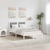 vidaXL Bed Frame Light Grey 135 x 190 cm Solid Pine Wood