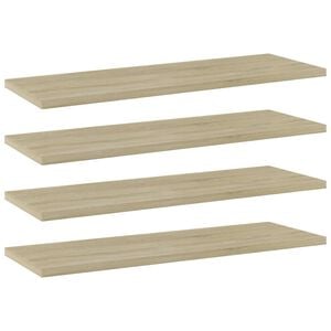vidaXL Bookshelf Boards 4 pcs Sonoma Oak 60x20x1,5 cm Engineered Wood