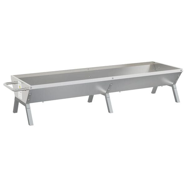 vidaXL BBQ Tray Silver 158x42x31 cm Stainless Steel
