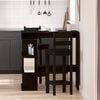vidaXL Bar Table Black Oak 100 x 48 x 101.5 cm Engineered Wood
