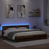 vidaXL Bed Frame with Headboard Old Wood 180 x 200 cm Engineered Wood