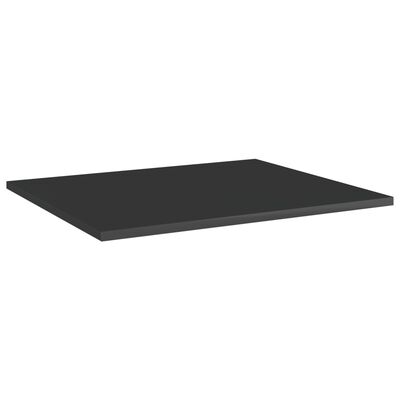 vidaXL Bookshelf Boards 4 pcs High Gloss Black 60x50x1.5 cm Engineered Wood