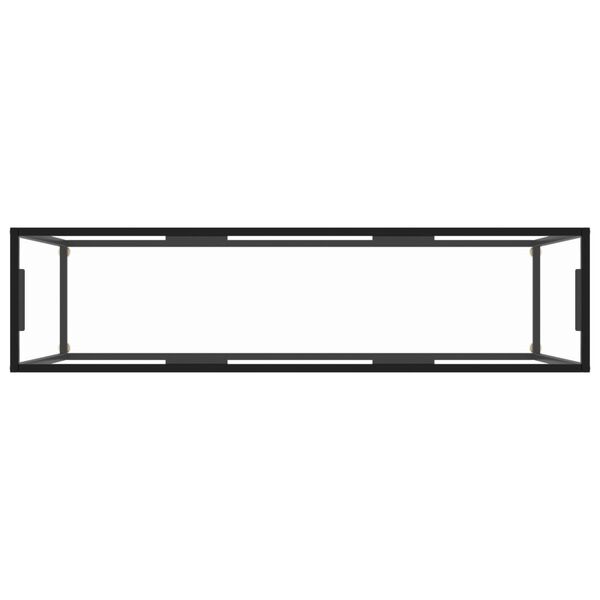 vidaXL Console Table Transparent 140x35x75 cm Tempered Glass