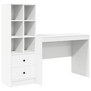 vidaXL Desk White 145.5 x 50 x 127 cm 2 pcs