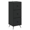 vidaXL Drawer Cabinet Black 33 x 34.5 x 90 cm Engineered Wood