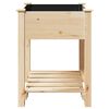 vidaXL Garden Planter Beige 60.5 x 60 x 76.5 cm Solid Fir Wood