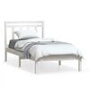 vidaXL Bed Frame without Mattress White Solid Wood 100x200 cm