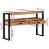 vidaXL Console Table Brown 120 x 33 x 75 cm Solid Acacia Wood