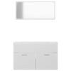 vidaXL Bathroom Furniture Set High Gloss White Engineered Wood